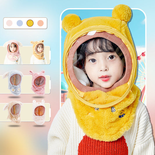 Kids' Winter Hat with Detachable Windproof Mask