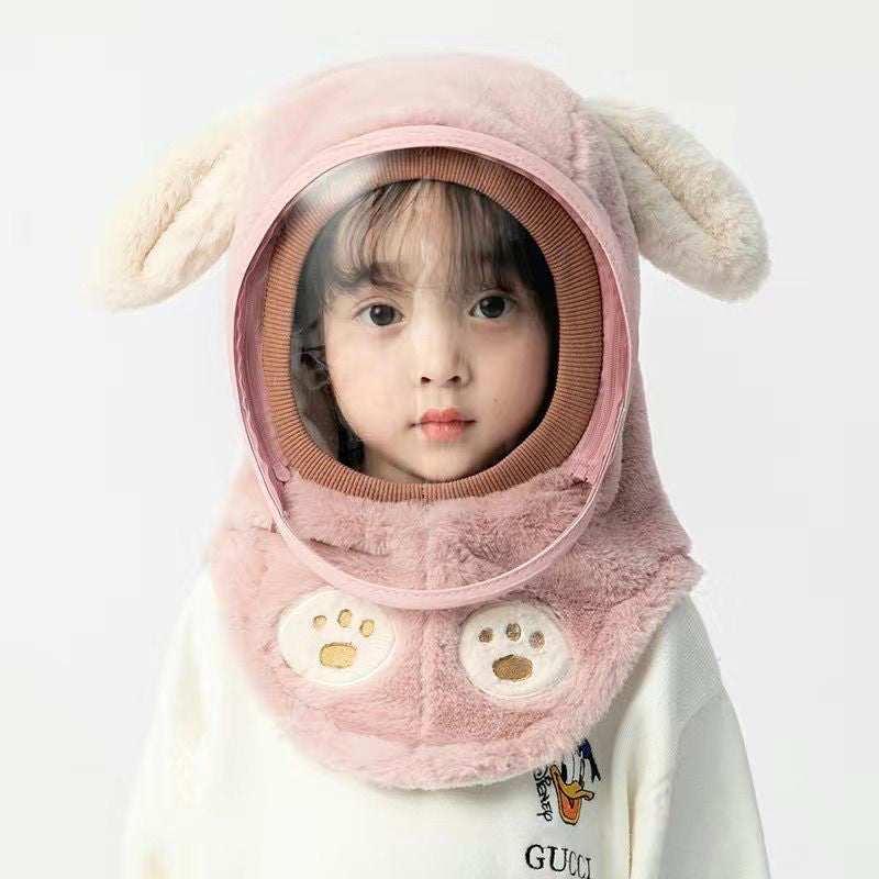 Kids' Winter Hat with Detachable Windproof Mask