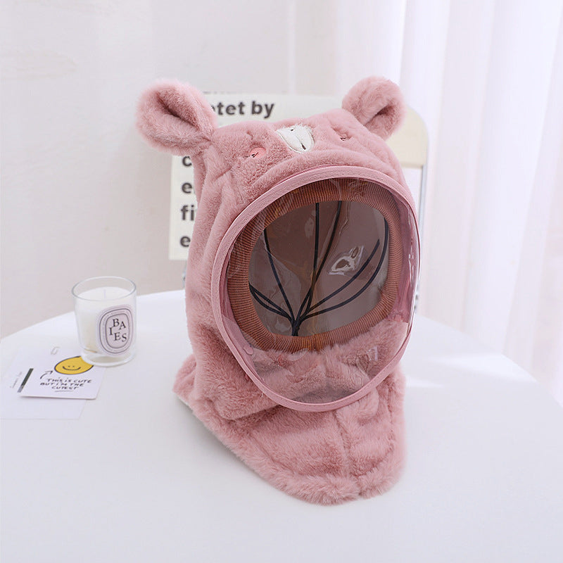 Kids' Winter Hat with Detachable Windproof Mask
