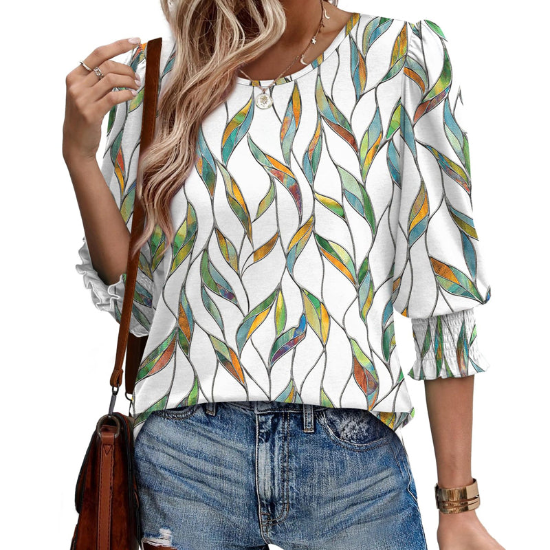 Women’s Casual Three-quarter Sleeve Blouses