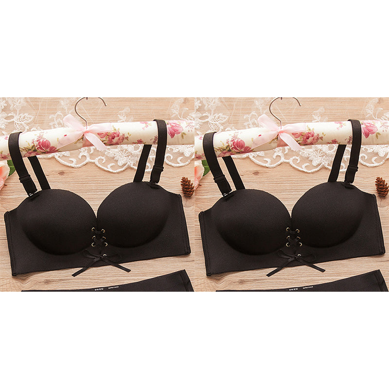 👙 50% OFF NOW! 💫 Detachable-Strap Non-Mark Gathering Bra – Adjustable Fit, Dual-Wear & Breathable ✨