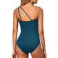 💥LAST DAY SALE 50% OFF🏖️👙One Shoulder One Piece Swimsuit For Women Tummy Control Bathing Suit