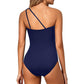 💥LAST DAY SALE 50% OFF🏖️👙One Shoulder One Piece Swimsuit For Women Tummy Control Bathing Suit