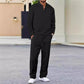 📢📢60%  OFF !! ⏰Men’s Waffle Knit Sweatshirt & Straight-Leg Pants Set