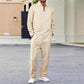 📢📢60%  OFF !! ⏰Men’s Waffle Knit Sweatshirt & Straight-Leg Pants Set