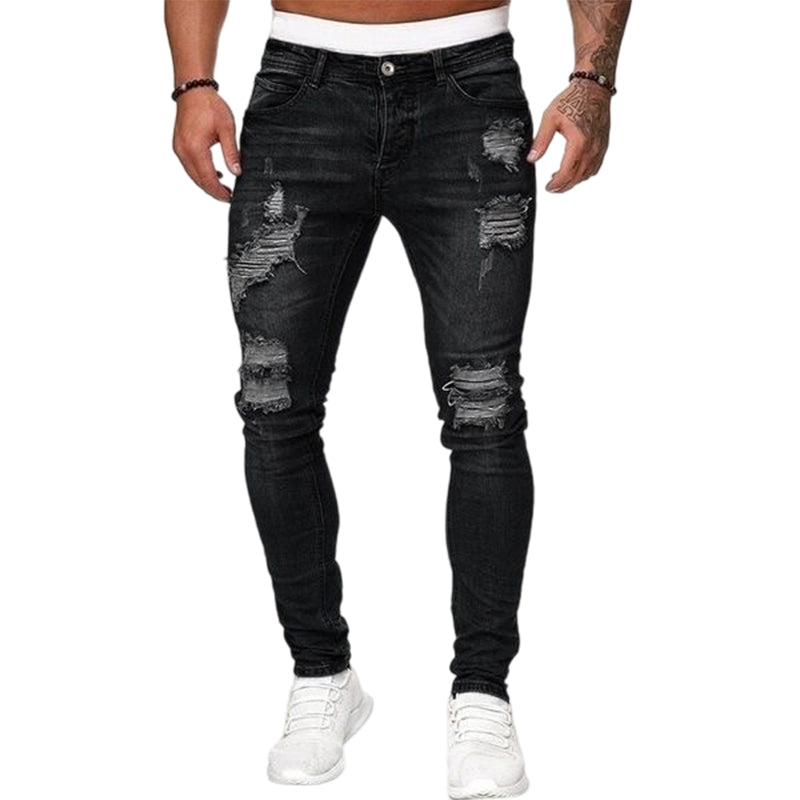 💎 50% OFF! 💎 Stylish Distressed Skinny Jeans for Men – Slim Tapered Fit, Breathable Cotton & Edgy Ripped Details 👖🔥