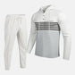 Men's Color-Block Hooded Tracksuit Set