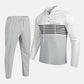 Men's Color-Block Hooded Tracksuit Set