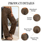 Women's Leopard Print High-Waist Wide-Leg Jeans