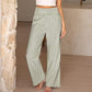 ⏳LAST DAY SALE 50% OFF!🎁Striped Gingham Wide Leg Pants High Waisted With Pockets