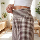 ⏳LAST DAY SALE 50% OFF!🎁Striped Gingham Wide Leg Pants High Waisted With Pockets