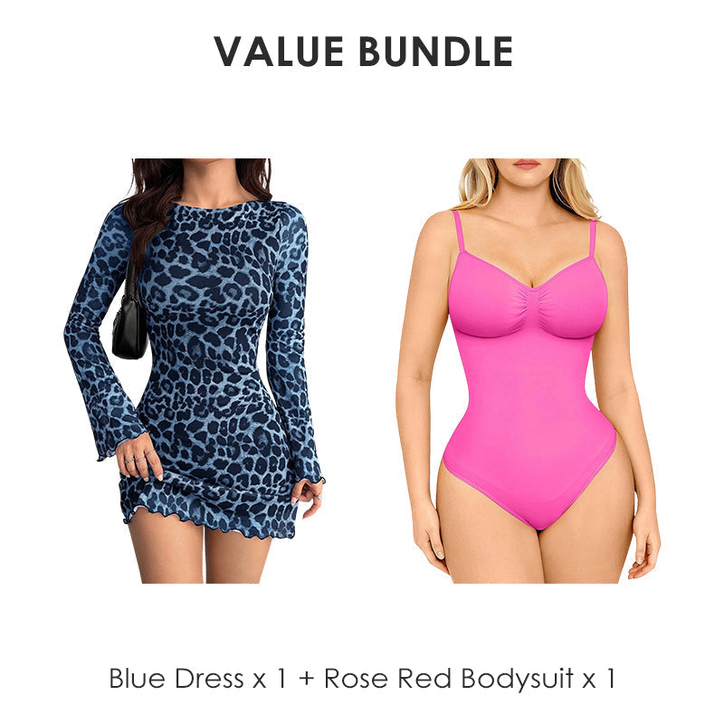 Women's Leopard Print Bodycon Mini Dress