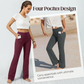 High Waisted Scrunch Butt Lifting Tummy Control Pocket Shaping Yoga Bootcut Leggings