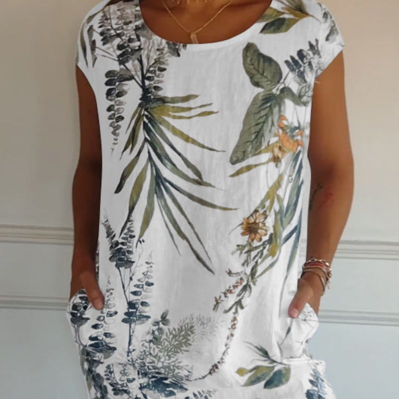 🌸✨ Women's Short Sleeve Printed Dress – Lightweight, Comfortable & Super Flattering 💃🌿 Fresh Style for Everyday Wear ☀️