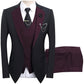 💎 50% OFF! 💎 Modern Contrast Color Wedding Suit – 3-Piece Slim-Fit Set in Bold Black & Light Blue (8 Colors!) 👔✨
