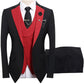 💎 50% OFF! 💎 Modern Contrast Color Wedding Suit – 3-Piece Slim-Fit Set in Bold Black & Light Blue (8 Colors!) 👔✨