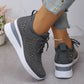 Rhinestones-Embellished Breathable Mesh Sneakers