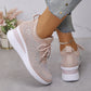 Rhinestones-Embellished Breathable Mesh Sneakers
