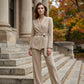 ⏳Time-Limited Special⏰Women's Elegant Tie-Waist Blazer & Wide-Leg Pants Suit Set – Flattering Silhouette, Breathable Fabric & Effortless Versatility ✨👗