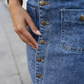 🔈🔈50% OFF NOW👗High-Waist Button-Front Denim Skirt