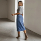 🔈🔈50% OFF NOW👗High-Waist Button-Front Denim Skirt