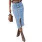 🔈🔈50% OFF NOW👗High-Waist Button-Front Denim Skirt