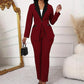 Modern Formal Suit Set with Straight-Leg Pants