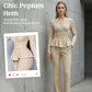 🔥HOT SALE🔥Women's Peplum Top & Pants 2-Piece Set