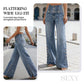 💐50% OFF ! Wide-Leg High-Waist Jeans – Trendy Side Slits & Effortless Style 👖✨【Flash Sale】