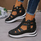 ⏳Time-Limited Special⏰Women's Fashion Breathable Wedge Sandals with Side Zipper Closure