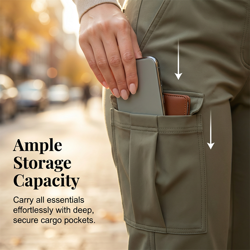 Women's Multi-Pocket Cargo Jogger Pants