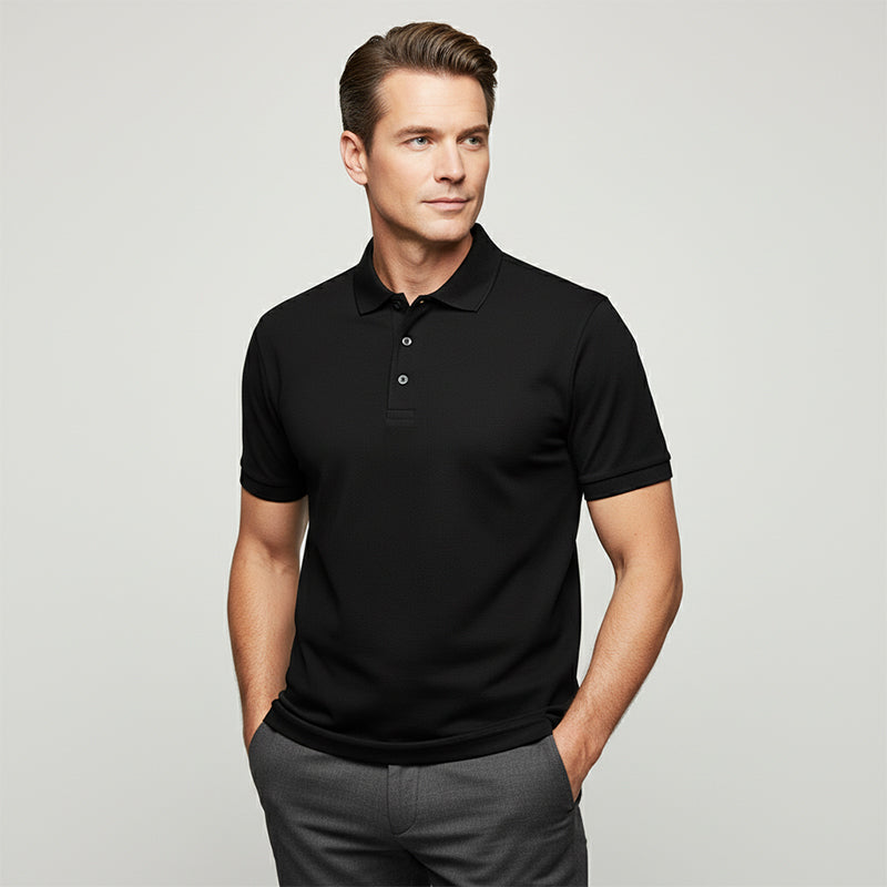 💎 50% OFF! 💎 Men's Quick-Dry Short-Sleeve Lapel T-Shirt – Athletic Fit, Wrinkle-Resistant & Perfect for Work or Weekend 👕✨