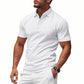 💎 50% OFF! 💎 Men's Quick-Dry Short-Sleeve Lapel T-Shirt – Athletic Fit, Wrinkle-Resistant & Perfect for Work or Weekend 👕✨