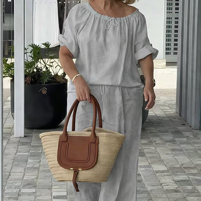 Hot Pick 50%OFF⏰Drawstring Top & Pants✨Women's Loungewear Set, Casual Daily Style