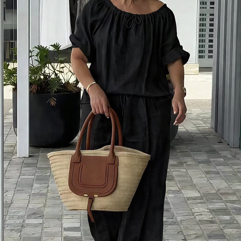 Hot Pick 50%OFF⏰Drawstring Top & Pants✨Women's Loungewear Set, Casual Daily Style