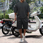 Men's Casual Solid Color Two-Piece Shorts Set