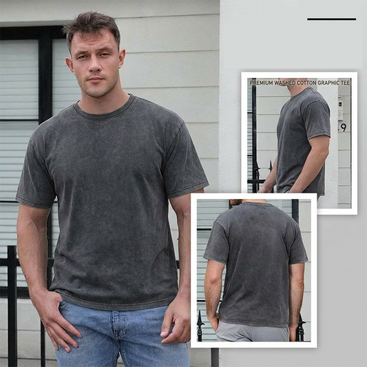 🔥Last Day Sale 60% OFF⏰👕Loose Vintage Solid Color Short Sleeve Top✨