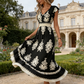 👗 50% OFF NOW! 🎨 Women's Baroque Print Maxi Dress – V-Neck, High Waist & Flowy Silhouette 🌸
