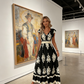 👗 50% OFF NOW! 🎨 Women's Baroque Print Maxi Dress – V-Neck, High Waist & Flowy Silhouette 🌸
