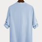Men's linen casual long-sleeved shirt