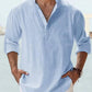 Men's linen casual long-sleeved shirt