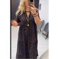 💞New arrival 60% OFF for a Limited Time!!👗Women's V-Neck Leopard Print Maxi Dress With Free Necklace📿💎