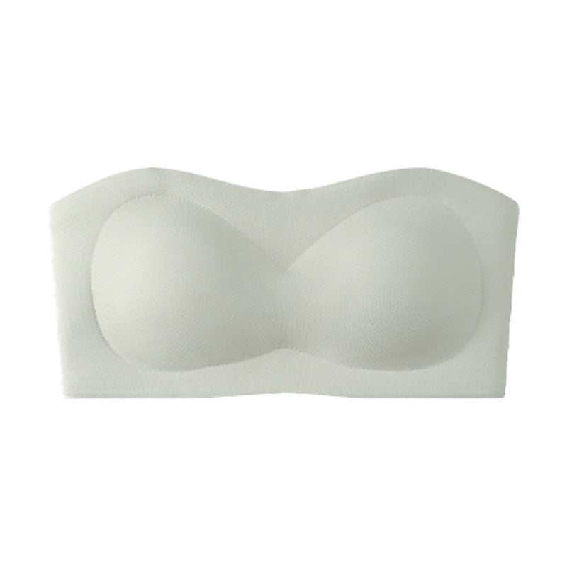 ⛱️Last Day Special Price ＄17.99!!💞Womens Strapless Bras Push Up Bandeau Bra Non Slip Wireless Supportive Padded Bras Seamless Comfortable Tube Jelly Bra
