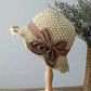 🎀 50% DISCOUNT 👒 | Straw Hat with Retro Bow – Foldable & Breathable for Summer