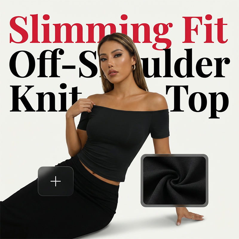 Women's Off-Shoulder Short Sleeve Slim Fit Top