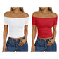 Women's Off-Shoulder Short Sleeve Slim Fit Top