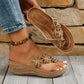 👡 50% OFF NOW! 🌸 Women's Floral Wedge Thong Sandals – Floral Accents, Cushioned Arch Support & Non-Slip Outsole ✨