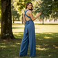 Halter V-Neck Backless Wide-Leg Jumpsuit