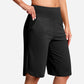 Women's High-Waist Yoga Shorts with Pockets