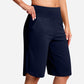Women's High-Waist Yoga Shorts with Pockets